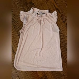 Pink polka dot blouse